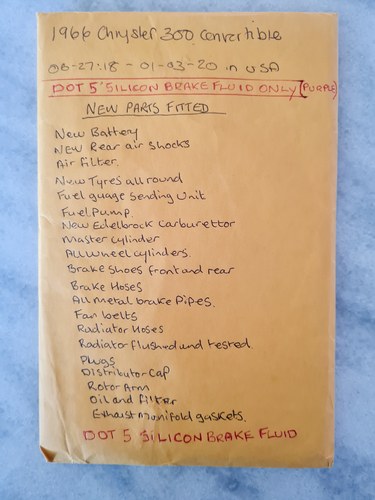 1966 Chrysler 300 Convertible à vendre (picture 196 of 210)