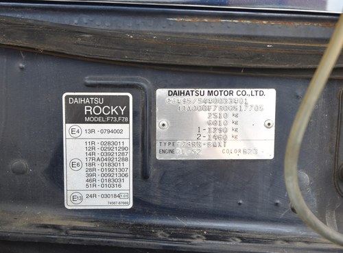 2000 Daihatsu Fourtrak Independent TDX For Sale (picture 96 of 106)