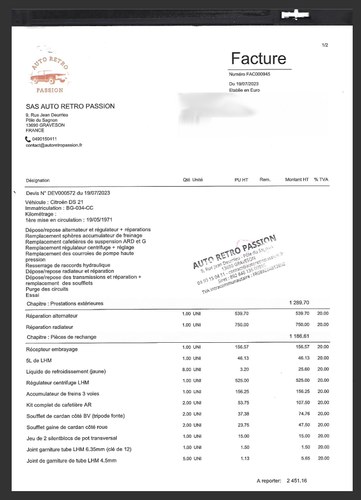 1971 Citroën DS Pallas 21 Injection Electronique In vendita (immagine 65 di 67)