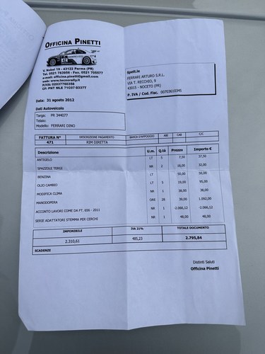 1978 Ferrari Dino 208 GT4 à venda (imagem 202 de 203)