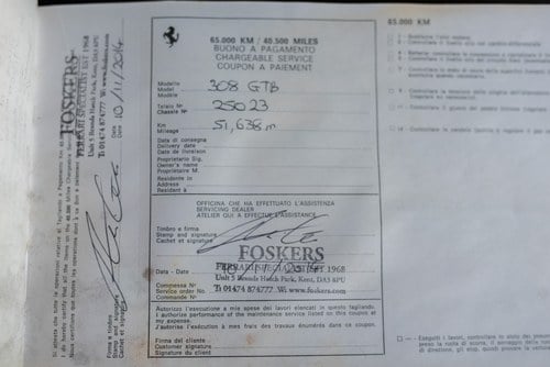 1979 Ferrari 308 GTB En venta (imagen 165 de 200)