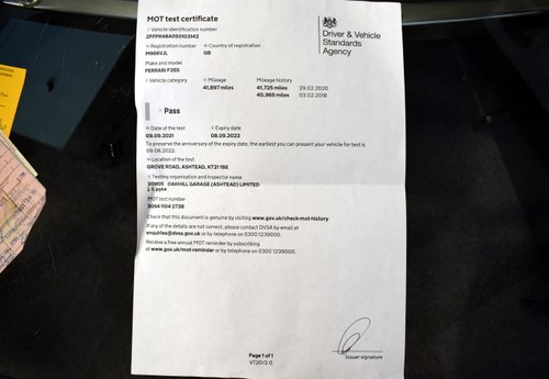 1995 Ferrari F355 Spider Manual LHD For Sale (picture 117 of 119)