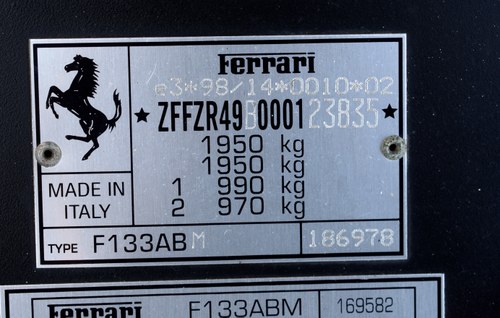 2001 Ferrari 550 Maranello LHD Te koop (foto 103 van 155)