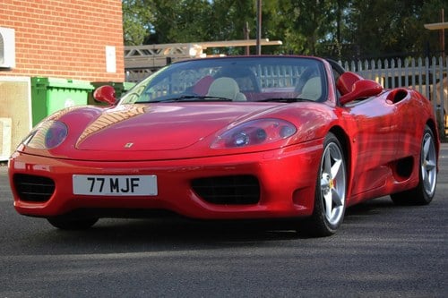 2002 Ferrari 360 Spider (Ex Frankie Dettori) In vendita (immagine 3 di 90)