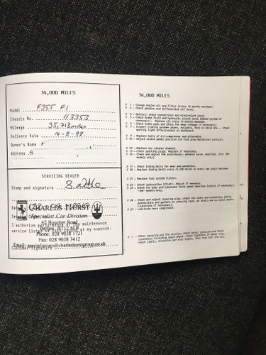 1998 Ferrari F355 F1 Berlinetta zum Verkauf (Bild 78 von 83)