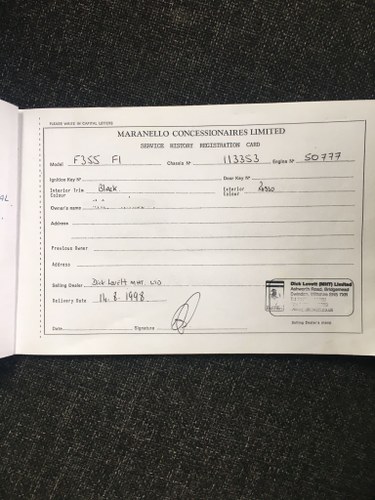 1998 Ferrari F355 F1 Berlinetta zum Verkauf (Bild 70 von 83)