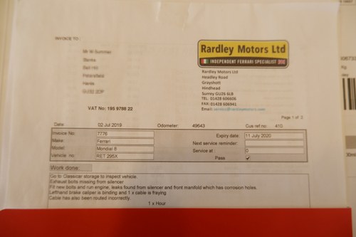 1982 Ferrari Mondial 8 In vendita (immagine 208 di 212)