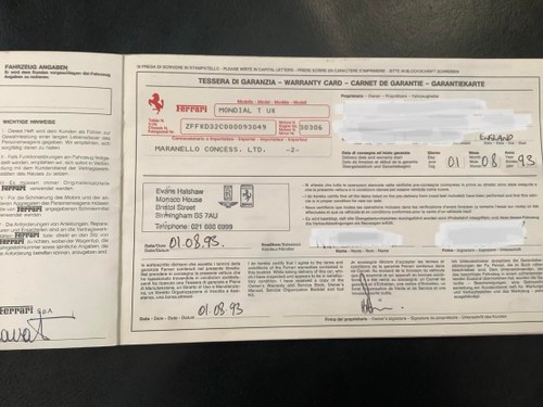 1993 Ferrari Mondial T In vendita (immagine 148 di 195)