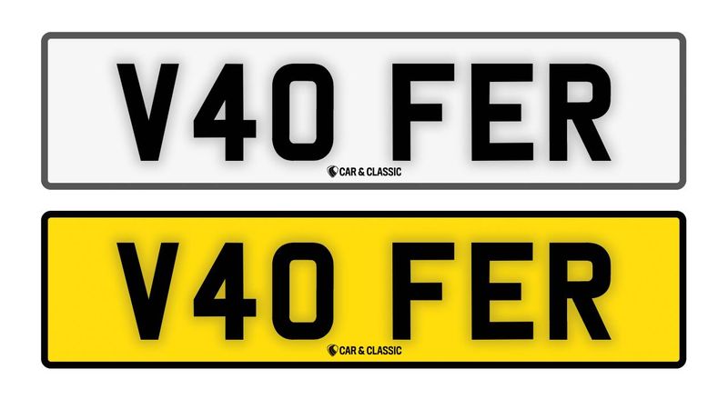 NO RESERVE! - Private Reg Plate - V40 FER For Sale (picture 1 of 2)
