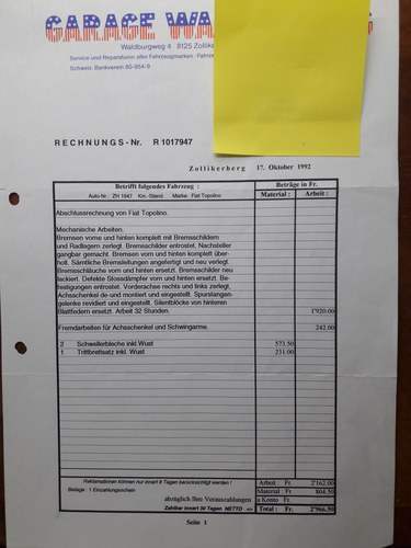 1953 Fiat Topolino Giardiniera à venda (imagem 63 de 71)