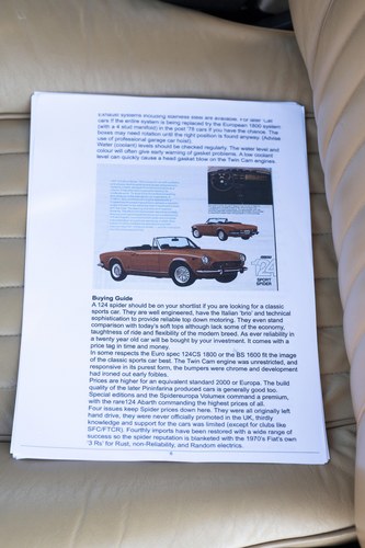 1970 Fiat 124 Spider For Sale (picture 114 of 138)