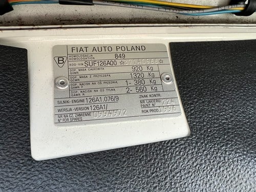 1996 Fiat 126 Abarth à venda (imagem 127 de 160)