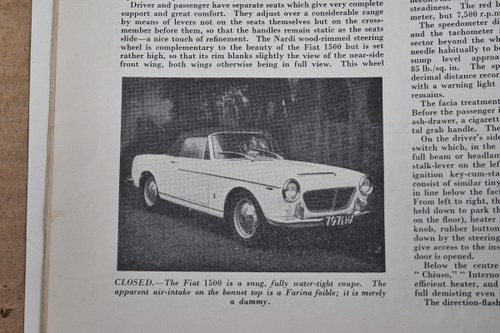 1960 Fiat 1500 S Cabriolet S à vendre (picture 186 of 192)