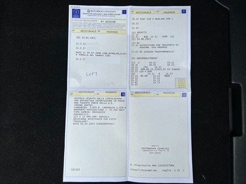 1971 Fiat 500L In vendita (immagine 185 di 189)