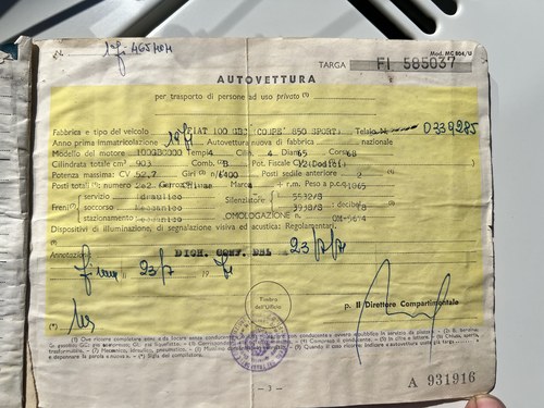 1971 Fiat 850 Sport Coupé In vendita (immagine 96 di 96)