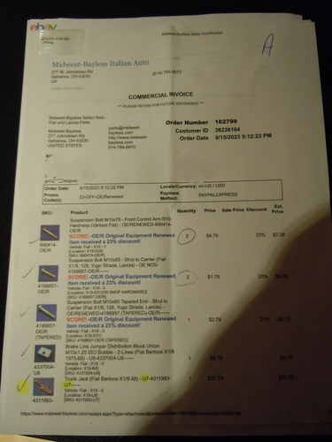 1982 Fiat X 1/9 Five-Speed Te koop (foto 44 van 66)