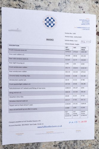 1961 Ford Anglia deluxe For Sale (picture 186 of 188)