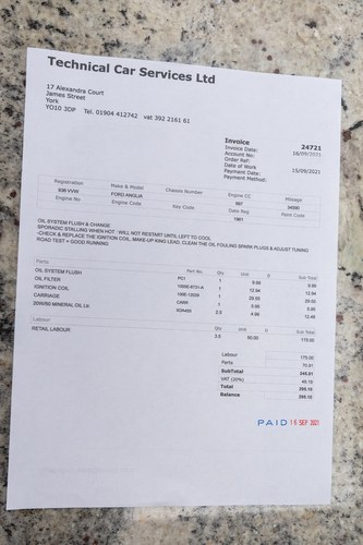 1961 Ford Anglia deluxe For Sale (picture 181 of 188)