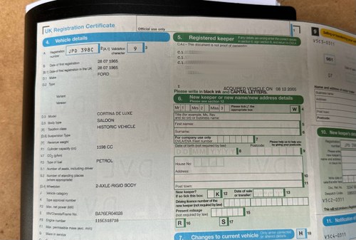 1965 Ford Cortina De Luxe En venta (imagen 157 de 157)