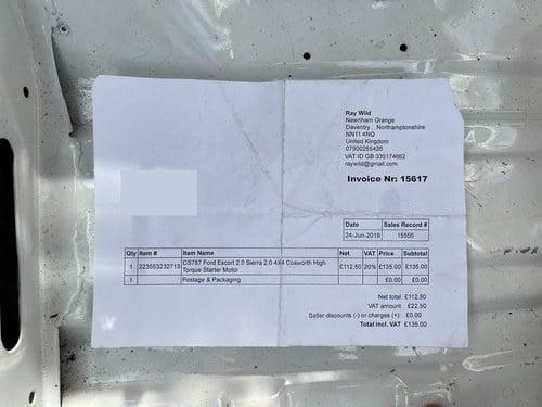 2001 Ford Sierra Cosworth RS500 Thundersaloon – Track Car zum Verkauf (Bild 223 von 247)