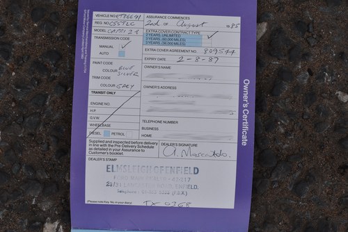 1985 Ford Capri 2.8 Injection Special In vendita (immagine 83 di 83)