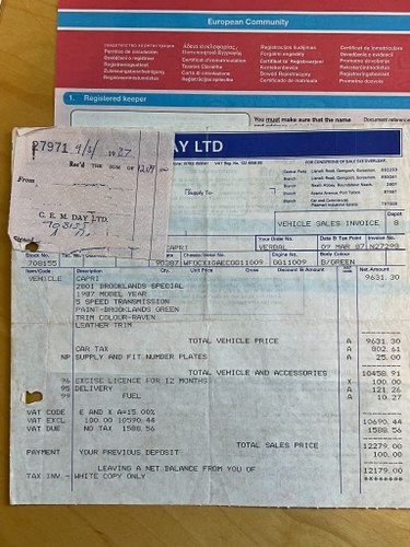 1987 Ford Capri 280 Brooklands For Sale (picture 112 of 115)