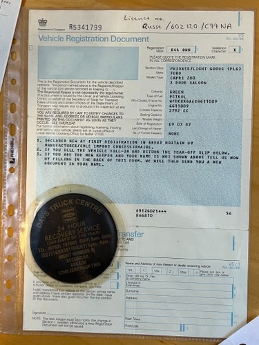 1987 Ford Capri 280 Brooklands For Sale (picture 114 of 115)