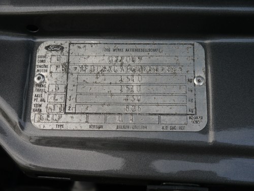 1981 Ford Capri 2.8 injection In vendita (immagine 64 di 143)