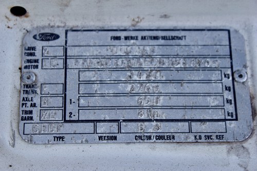 1987 Ford Capri 3.0 V6 In vendita (immagine 78 di 88)