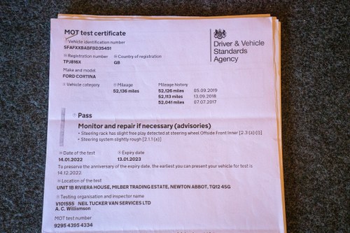 NO RESERVE - 1982 Ford Cortina GL MK V zum Verkauf (Bild 181 von 184)