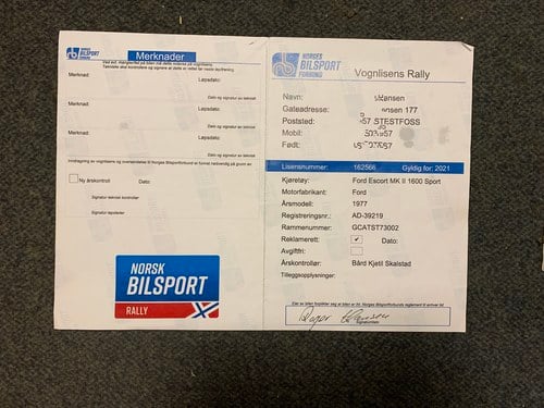 1977 Ford Escort Mk2 1600 Sport – BDA GCAT Rally Car (LHD) En venta (imagen 181 de 186)