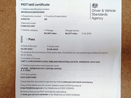 1983 Ford Escort RS1600i zum Verkauf (Bild 109 von 128)