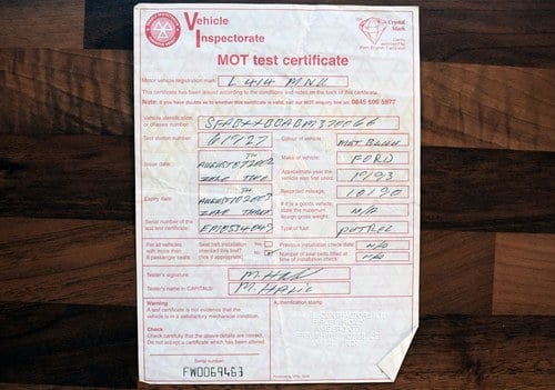 1993 Ford Escort XR3i till salu (bild 98 av 103)