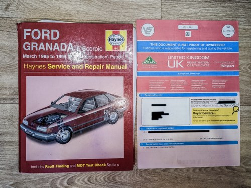 NO RESERVE - 1990 Ford Granada Scorpio 2.9 Auto (1st Gen) Te koop (foto 122 van 144)