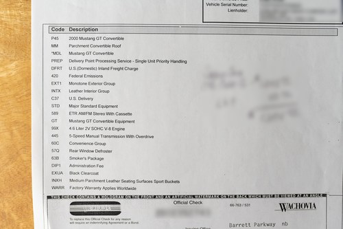 NO RESERVE - 2000 Ford Mustang Convertible (LHD) In vendita (immagine 220 di 223)