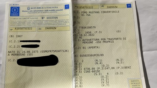 1967 Ford Mustang Convertible zum Verkauf (Bild 46 von 47)