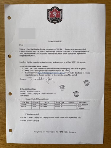 1956 Ford Zephyr Zodiac Mk1 For Sale (picture 210 of 217)