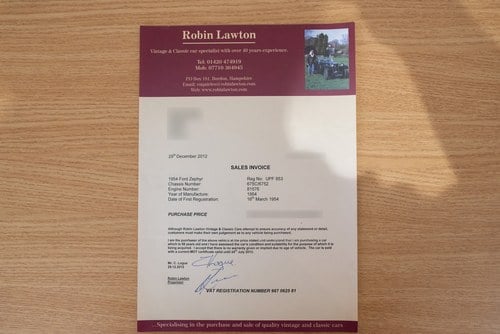 1954 Ford Zephyr Six In vendita (immagine 142 di 144)