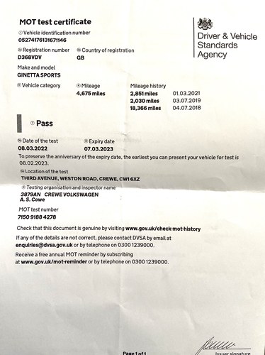 1986 Ginetta G27 zum Verkauf (Bild 86 von 87)