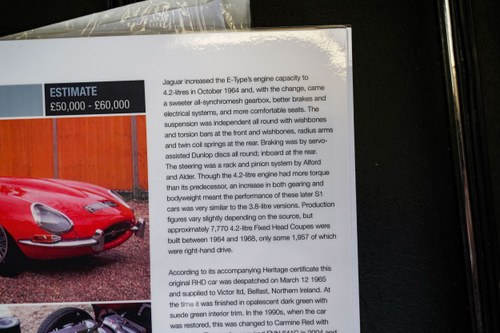 1965 Jaguar E-type Series I 4.2-Litre Fixed Head Coupe For Sale (picture 227 of 241)