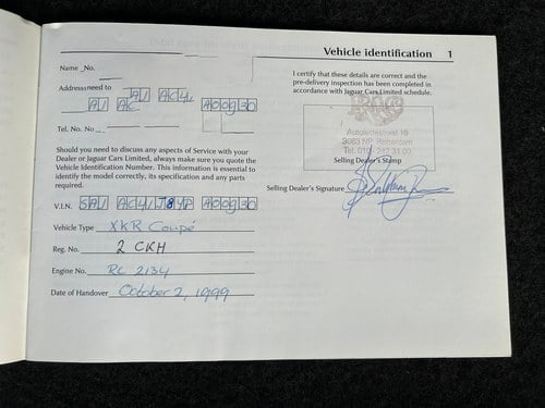 1999 Jaguar X100 XKR Paramount Grand Prix 450 In vendita (immagine 364 di 387)