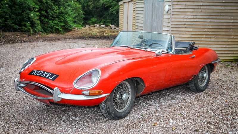 1961 Jaguar E-Type 3.8 Roadster Flat Floor Project For Sale (picture 1 of 90)