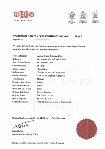 1968 Jaguar E-Type 4.2L OTS Series 1 RHD à vendre (picture 235 of 239)