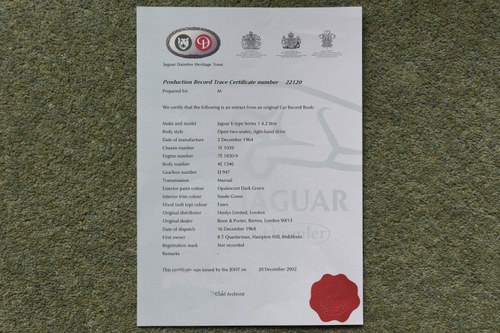 1965 Jaguar E Type S1 Roadster Te koop (foto 141 van 161)