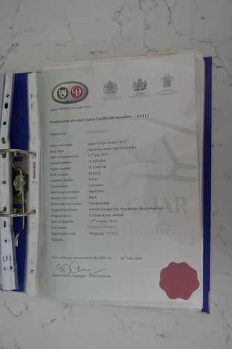 1973 Jaguar E Type V12 Roadster For Sale (picture 109 of 119)