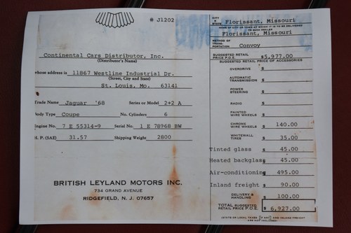 1968 Jaguar E-type Series 1.5 4.2 Litre 2+2 Coupe For Sale (picture 147 of 160)