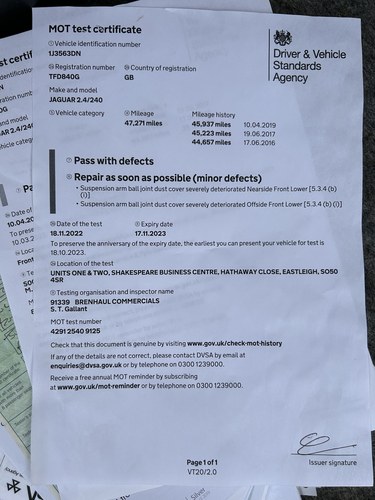 1968 Jaguar MK II 2.4 Man O/D In vendita (immagine 236 di 240)