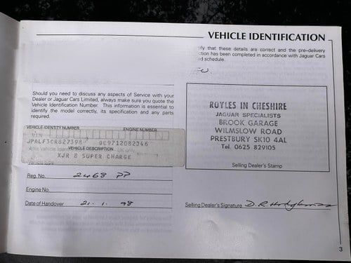 1998 Jaguar XJR X308 For Sale (picture 87 of 90)