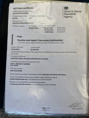 1998 Jaguar Sovereign LWB V8 Auto (X308) à vendre (picture 54 of 72)