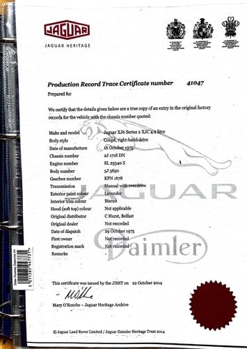 1975 Jaguar XJ-C 4.2 MOD Te koop (foto 195 van 232)